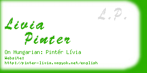 livia pinter business card