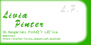 livia pinter business card